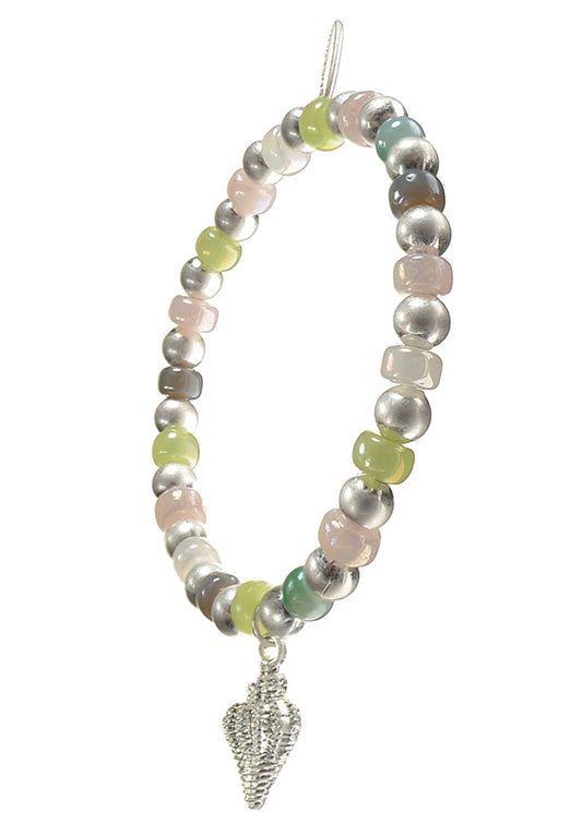 Iridescent Collective with Shell Charm Bracelet