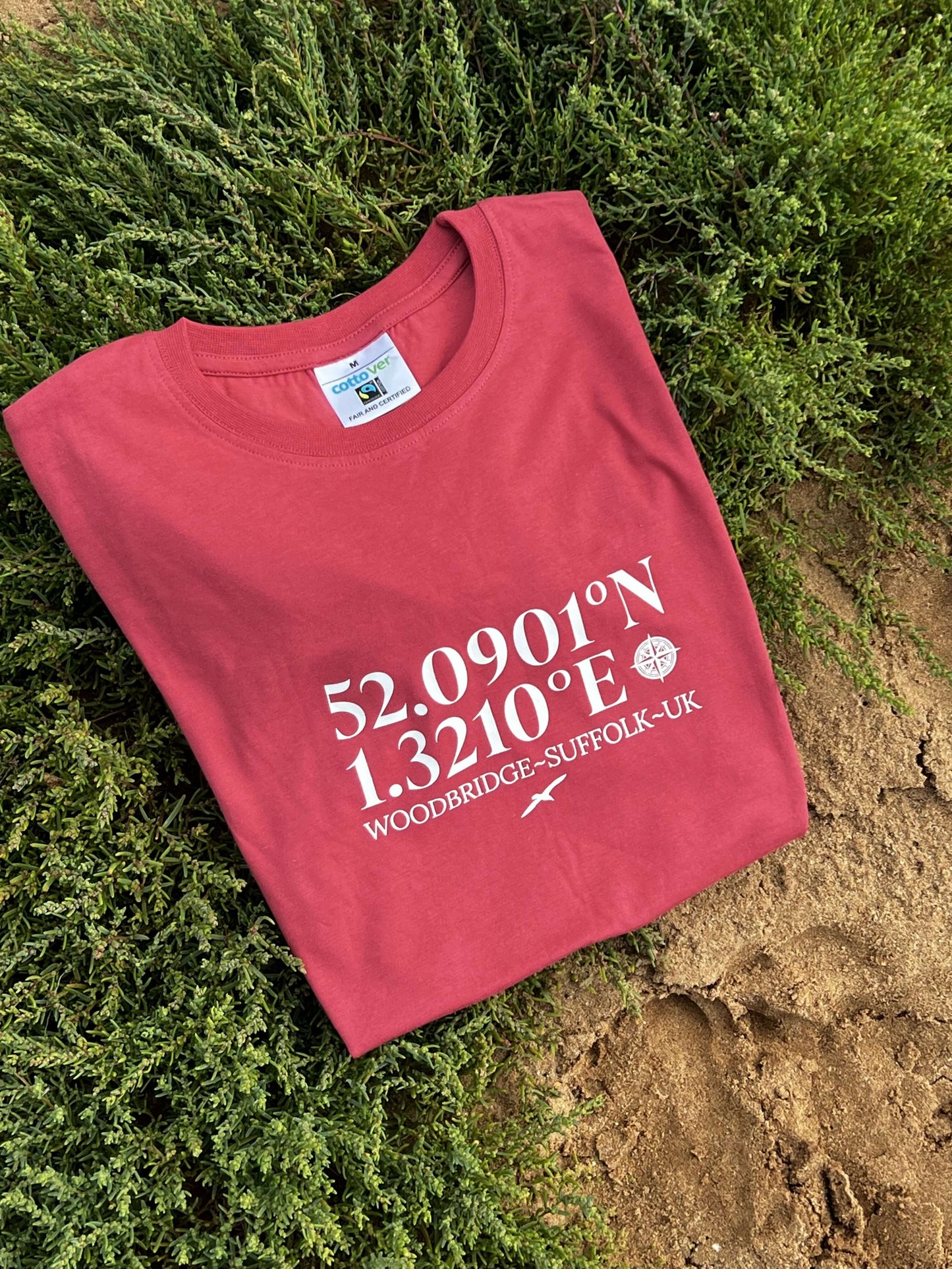 Woodbridge – Latitude & Longitude T-shirt Organic Cotton