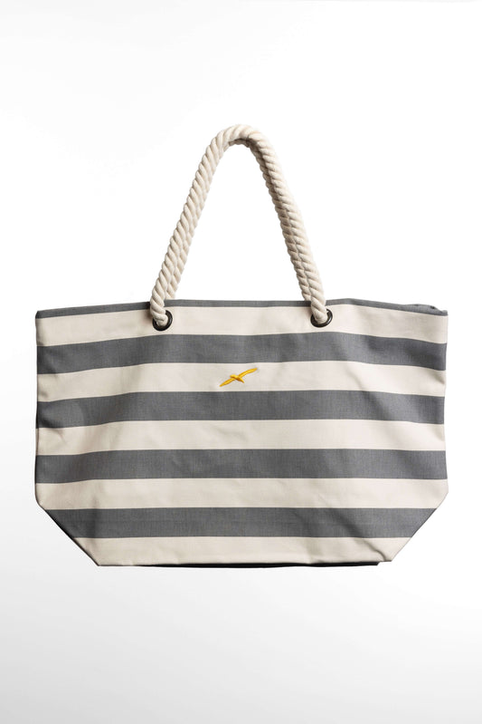 nautical stripe beach bag with Creek logo