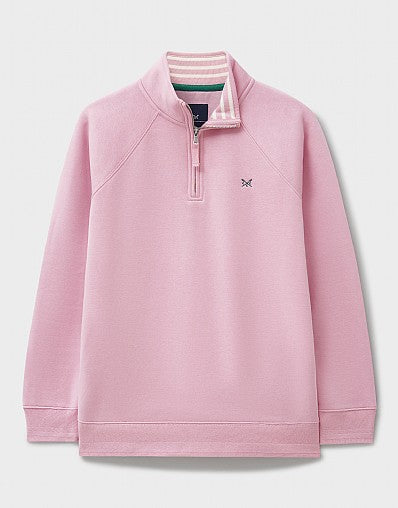 Crew Half Zip Sweat Pink