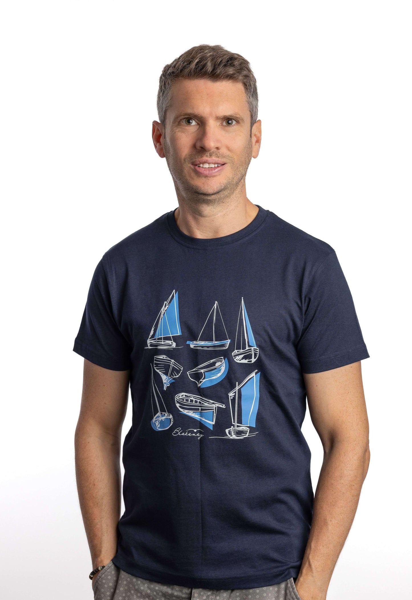 Sailboat Repeat T-Shirt Organic Cotton