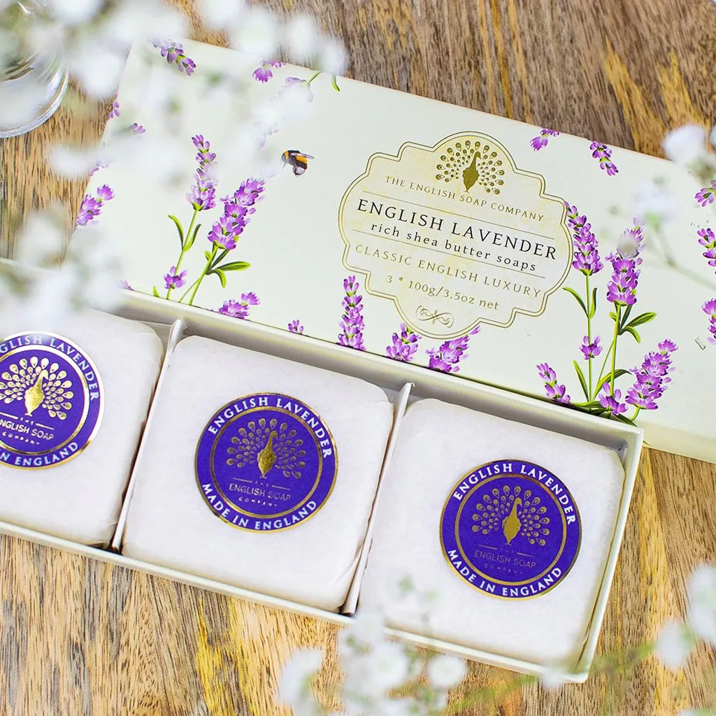 English Lavender Triple Soap Gift Box