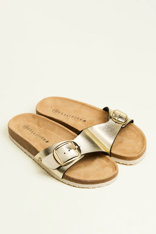 Brakeburn - Gold Strap Sandal