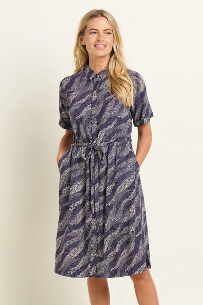 Brakeburn - Flowing Dots Shirt Dress