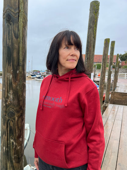 Smooth - Shipping Forecast Cotton Hoodie - Marine Red