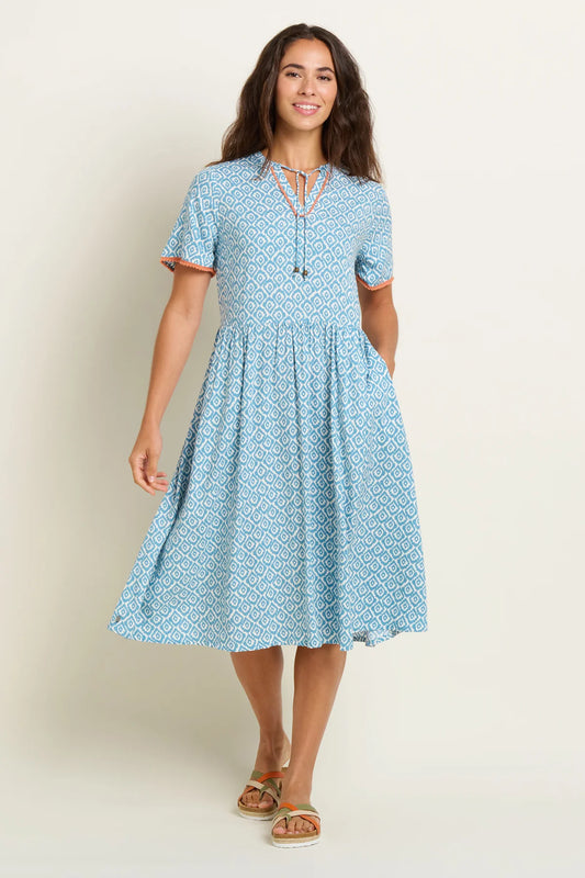 Brakeburn - Yasmin Blue Midi Dress