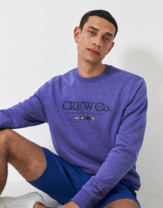 Crew Clothing- Crew Co Graphic Embroidered Crew Sweat