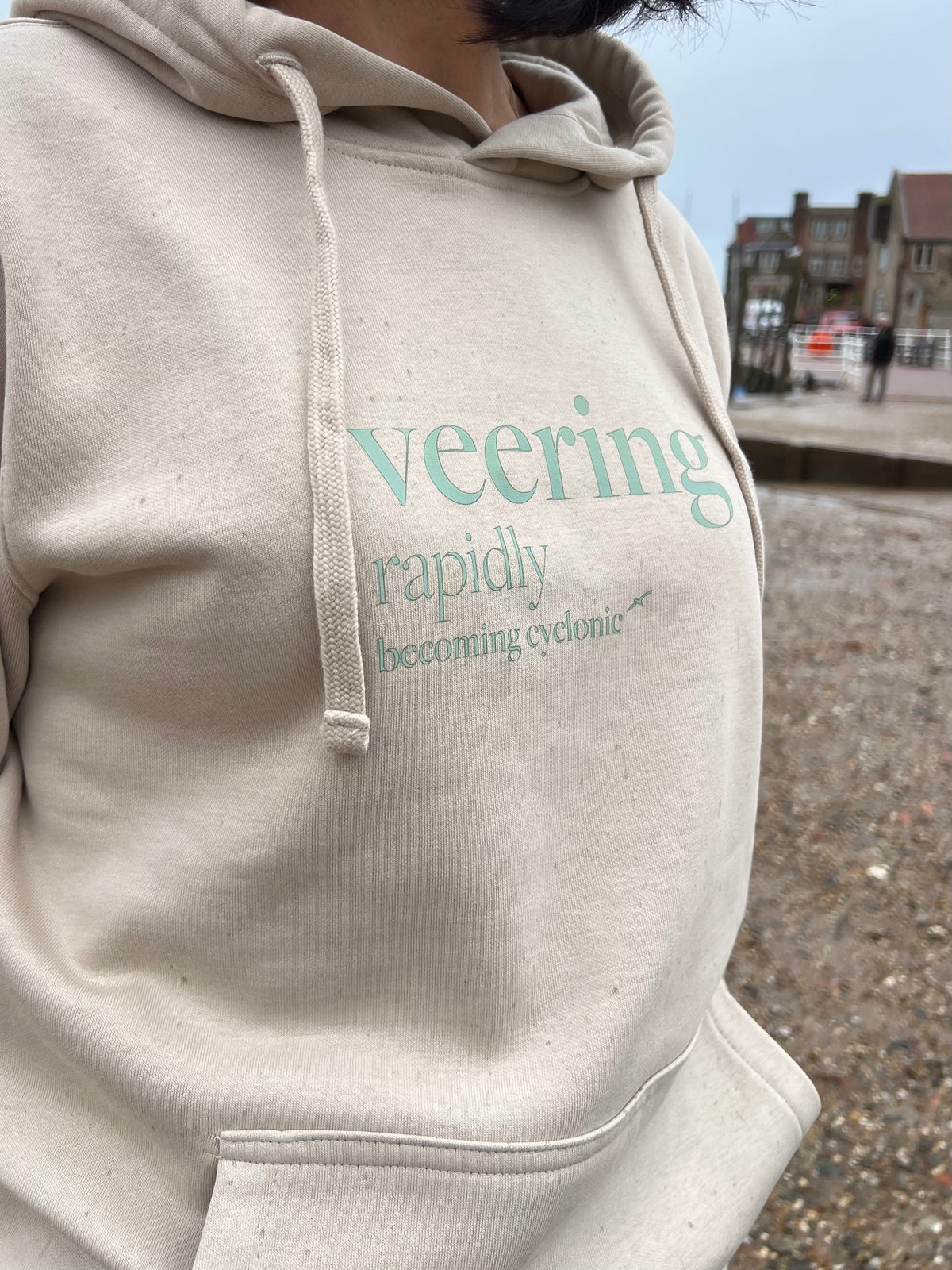 Veering - Shipping Forecast Cotton Hoodie - Sand