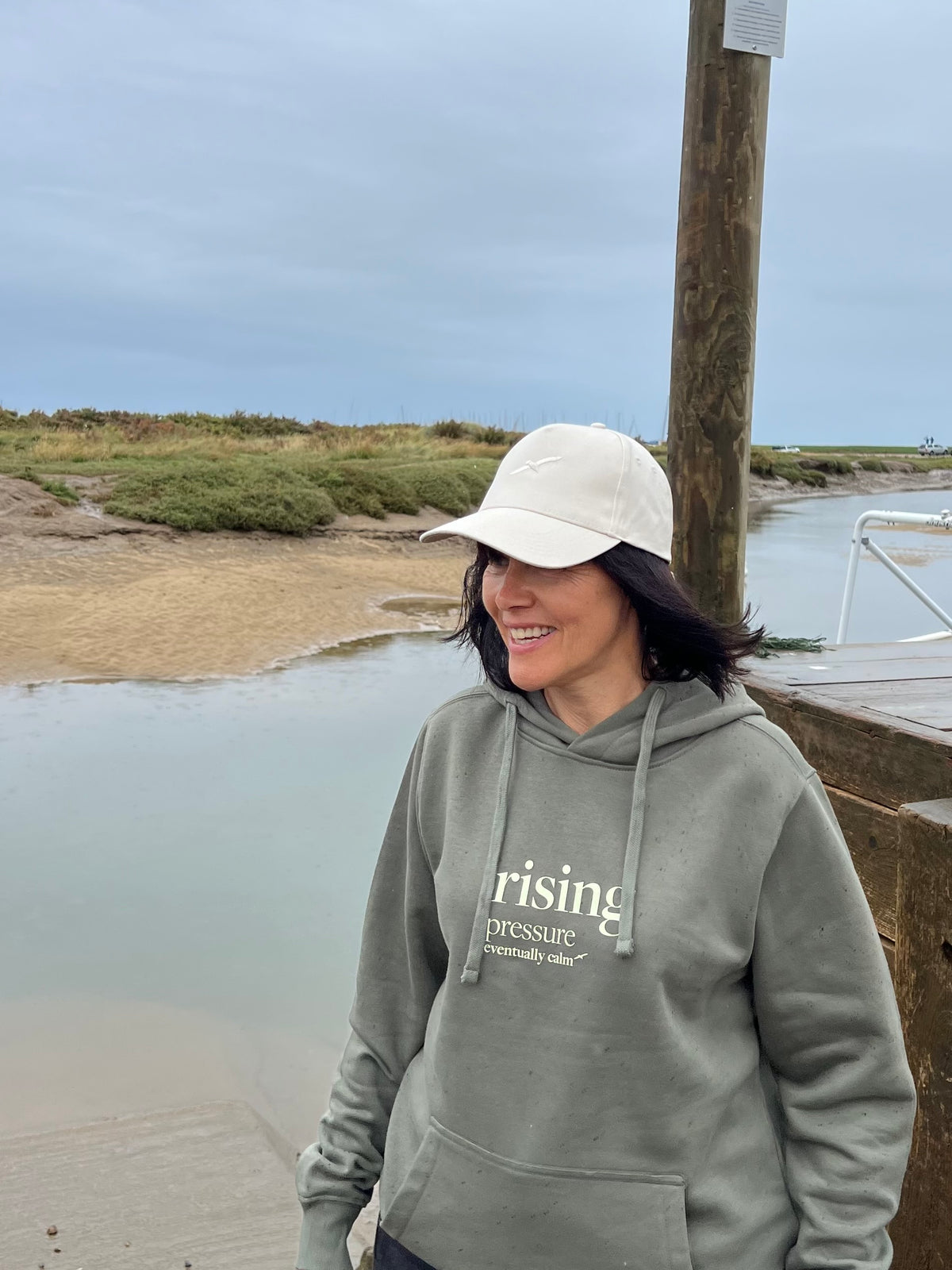 Rising - Shipping Forecast Cotton Hoodie - Sea Moss