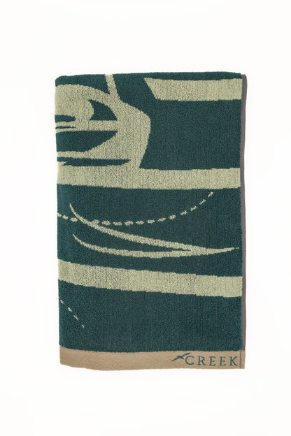 Single Sail Boat Jacquard Woven Towel