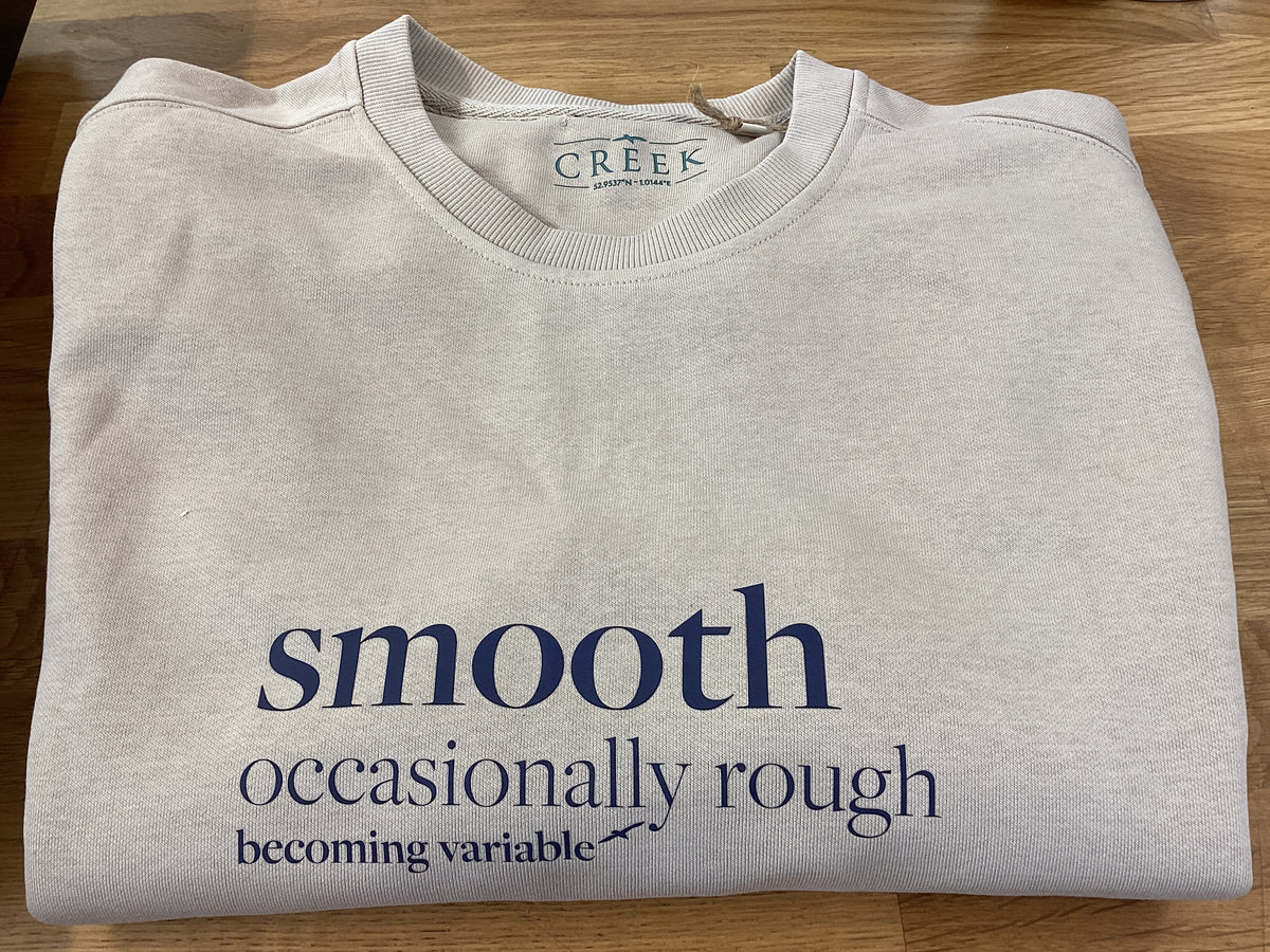 Smooth - Shipping Forecast Organic Cotton Sweatshirt - Sand