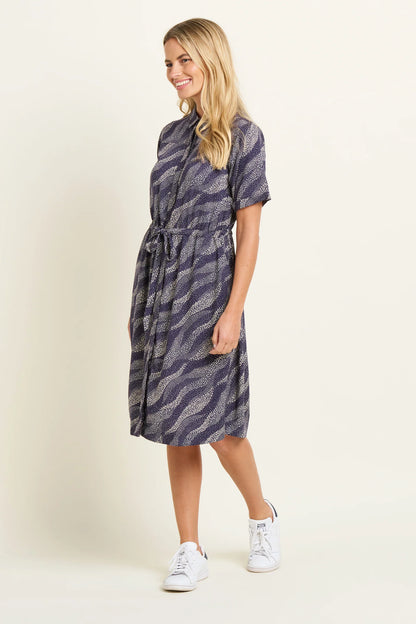 Brakeburn - Flowing Dots Shirt Dress