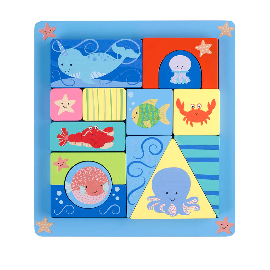 Sea Life Block Puzzle Tray