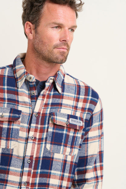 Brakeburn - Navy Blanket Check Shirt