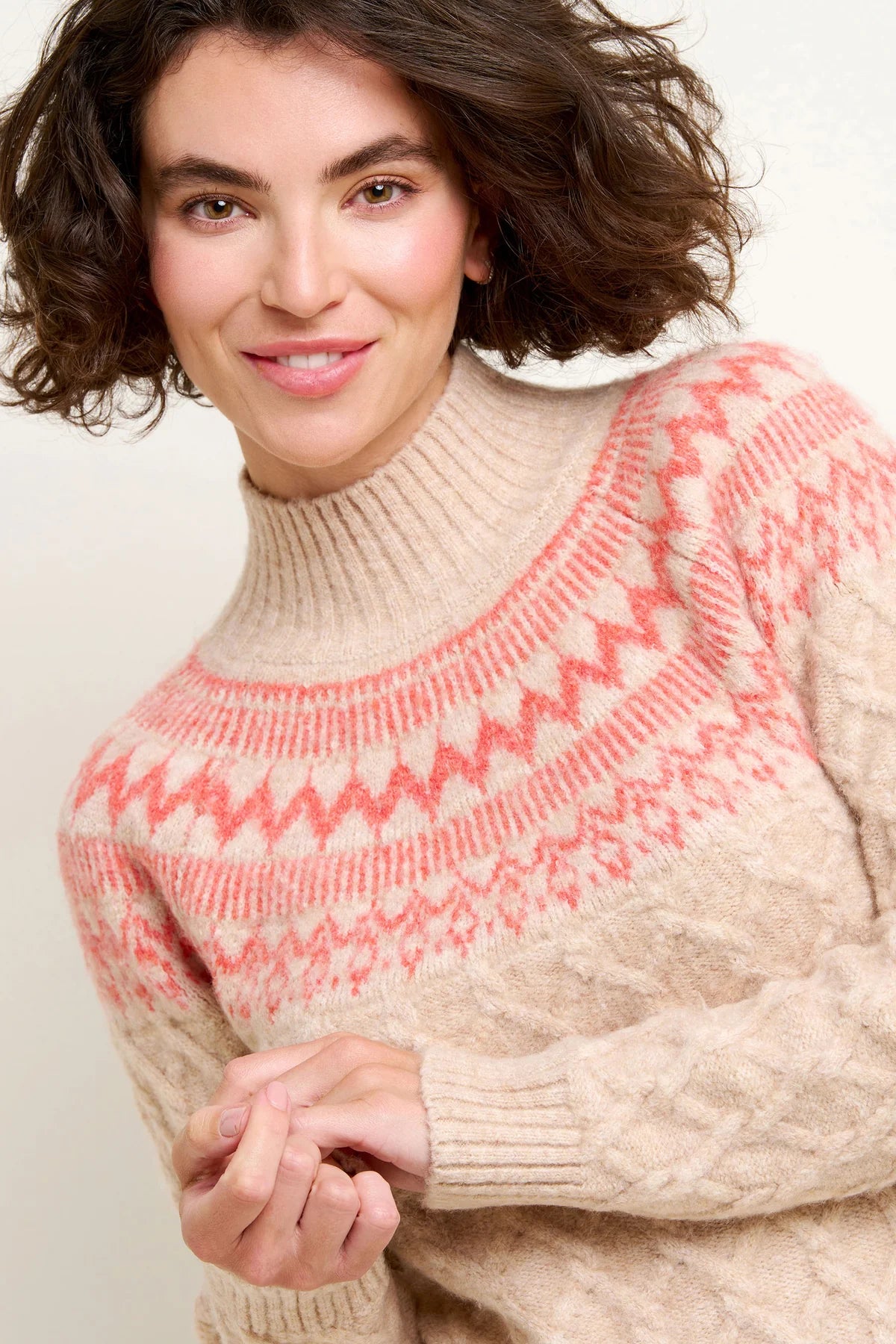 Retro Cable Mix Knitted Jumper
