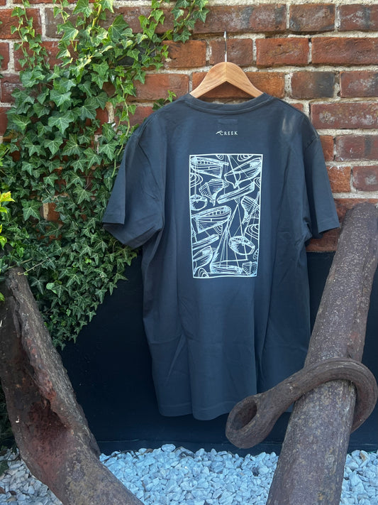 Lino Boats – Organic Cotton T-shirt - Storm Grey