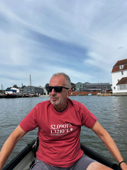 Woodbridge – Latitude & Longitude T-shirt Organic Cotton