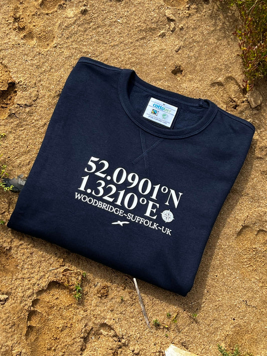 Woodbridge – Latitude & Longitude Sweatshirt Organic Cotton