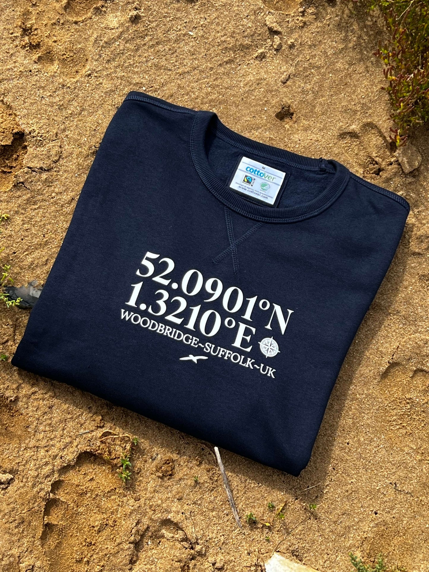 Woodbridge – Latitude & Longitude Sweatshirt Organic Cotton