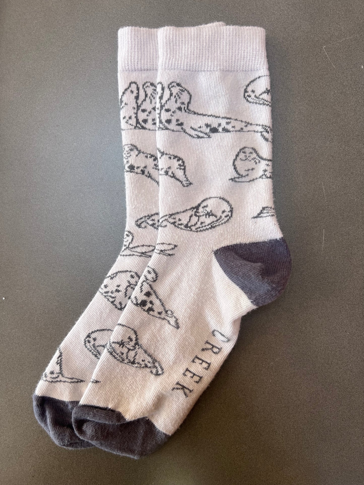 Inky Seals Cotton Crew Socks – Rock