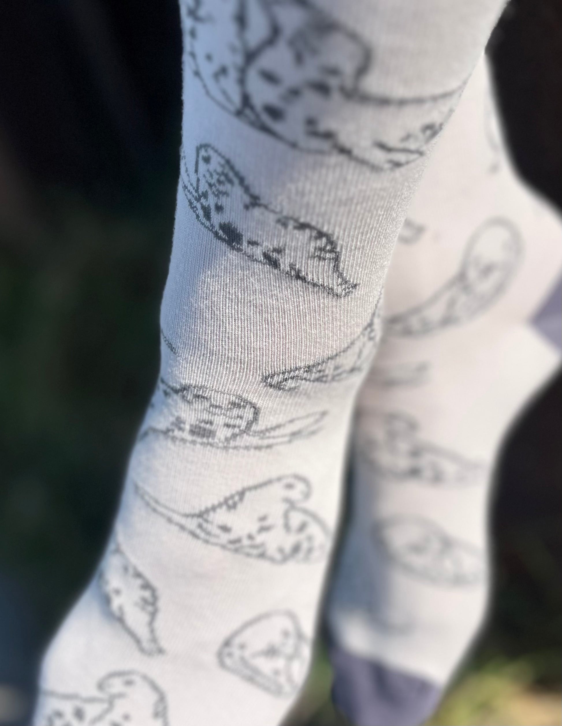 Inky Seals Cotton Crew Socks – Rock