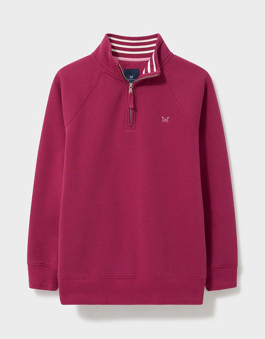Crew Half Zip Sweat Cherry AW25