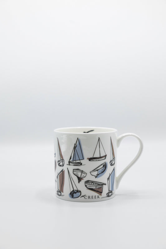Sailboats Bone China Mug