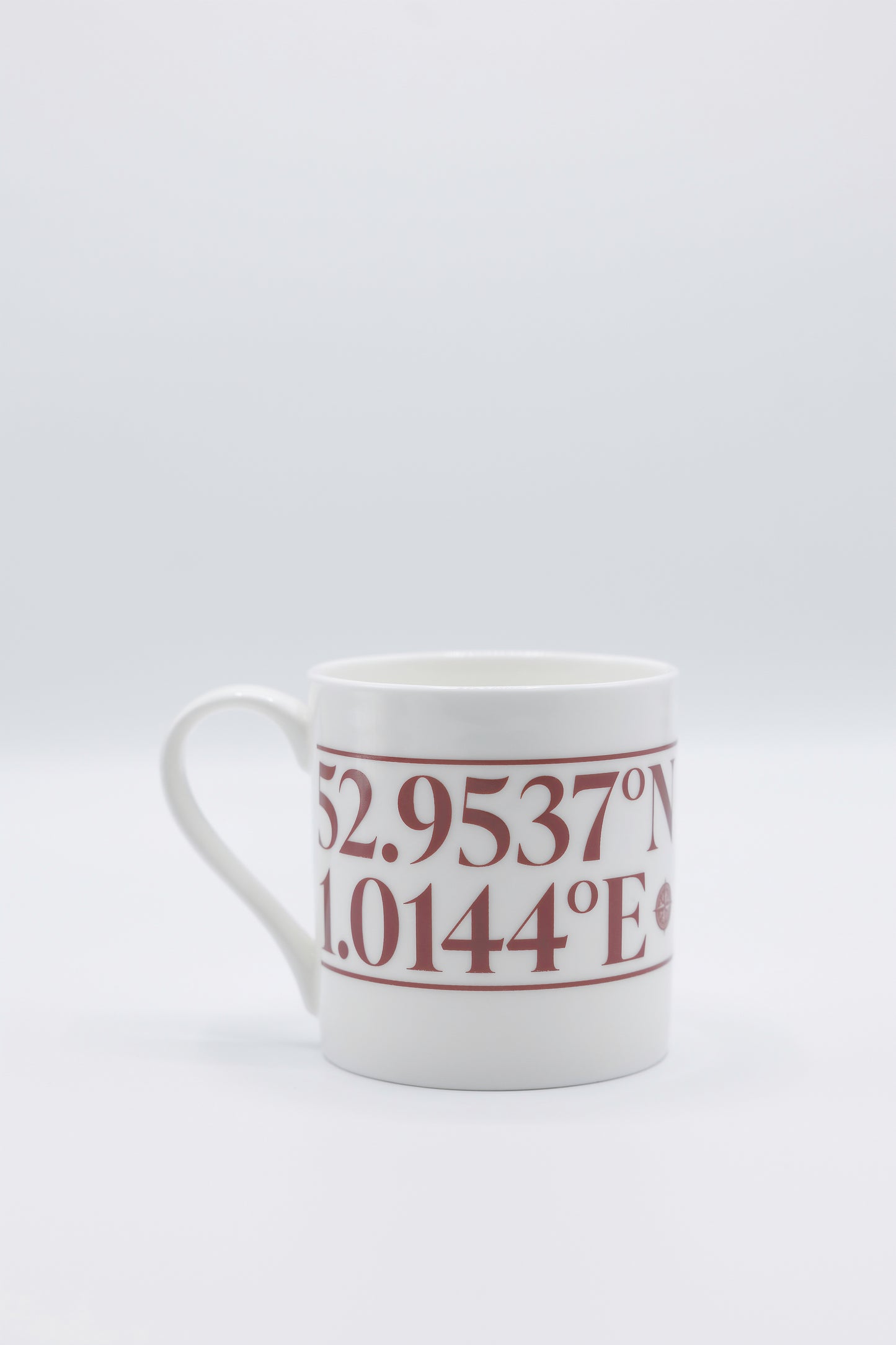 Longitude & Latitude Coastal Bone China Mug