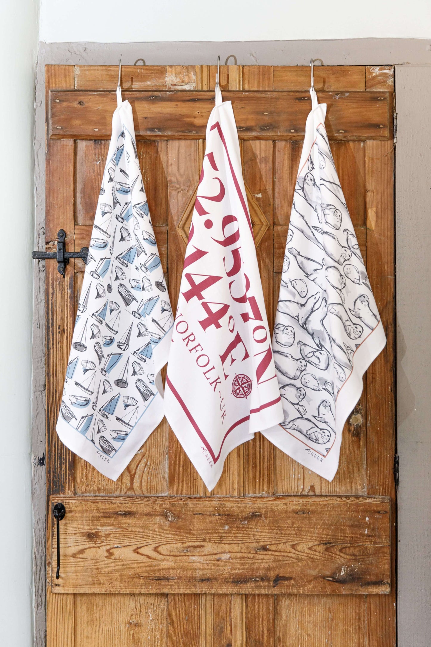 Longitude & Latitude Coastal Tea Towels Cotton