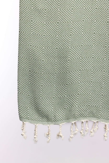 Cotton Hammam Throw – Sage Green
