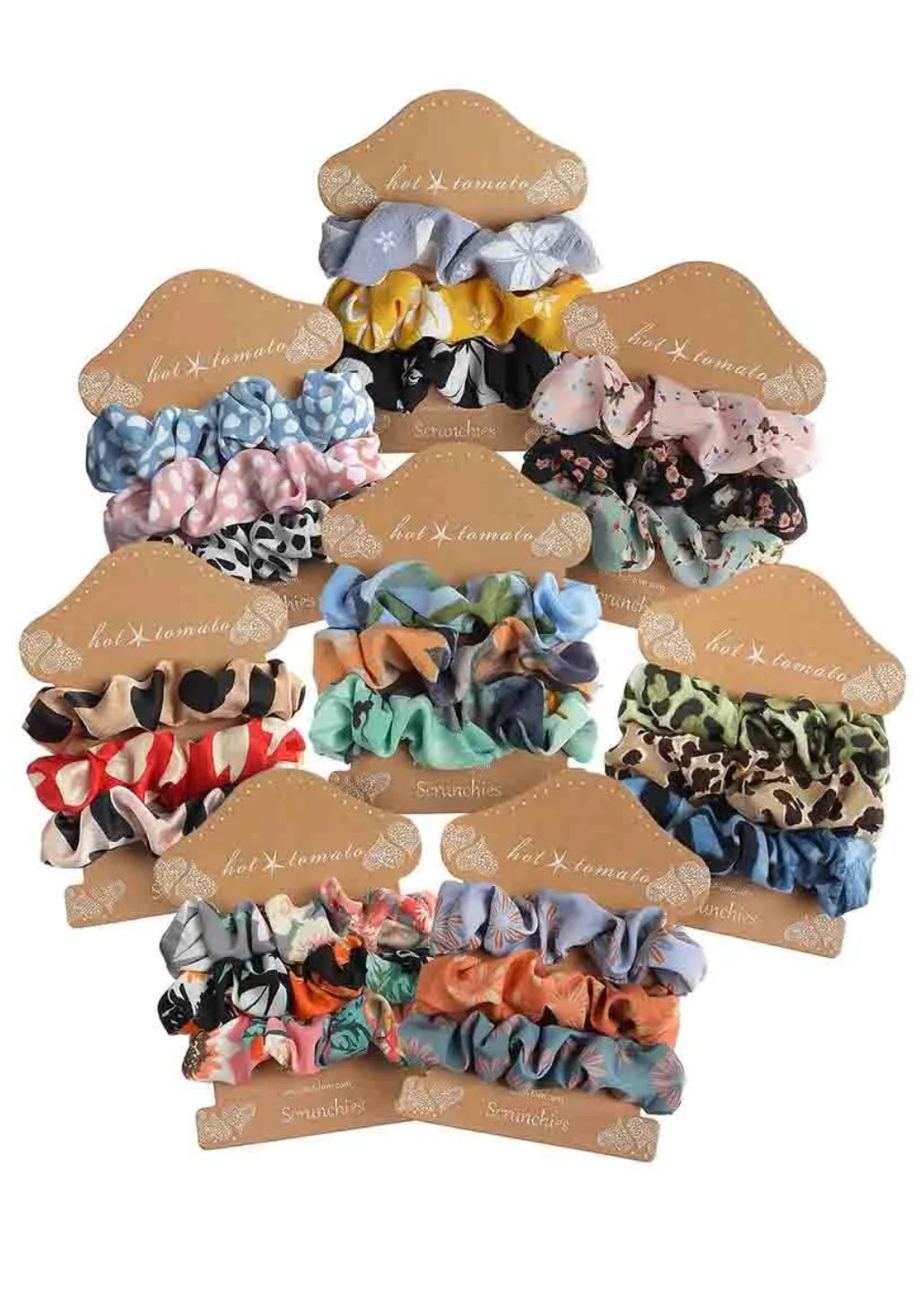 Vintage Style Scrunchies (3 per card)