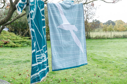 Creek Bird Cotton Beach Towel – Jacquard Woven Towel