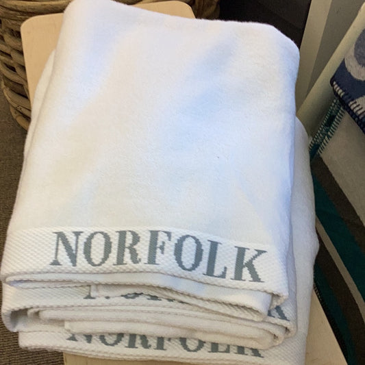 White Norfolk Bath Towel